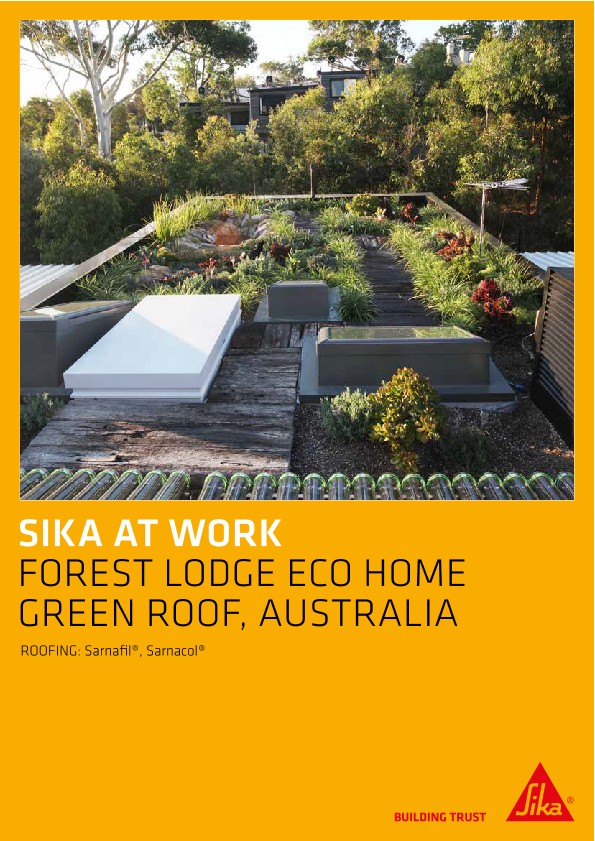 澳大利亚森林小屋生态家园的绿色屋顶